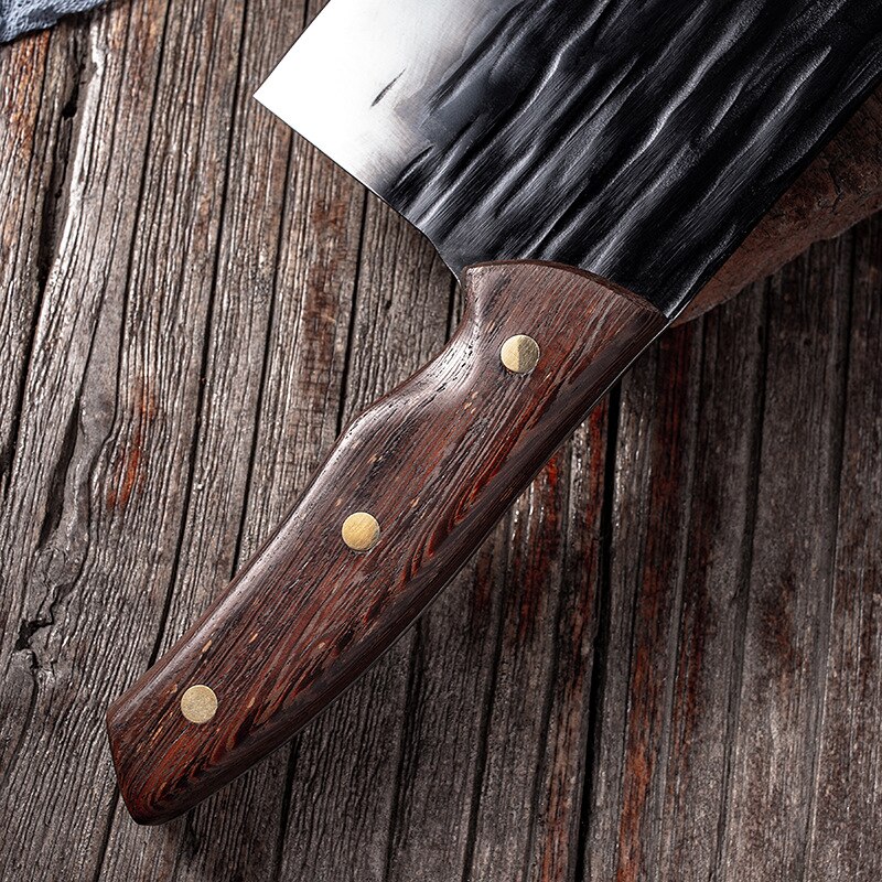Shuoji skiver køkkenkniv kokkens filetering skæreknive traditionelle håndlavede kløver mangan rustfrit stål madlavningsværktøjer