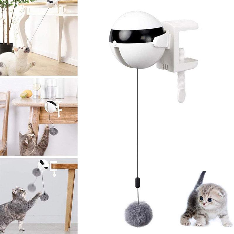 Juguete interactivo para mascotas, artefacto eléctrico con bola de elevación automática para gatos, perfecto rompecabezas inteligente para engañar al animal