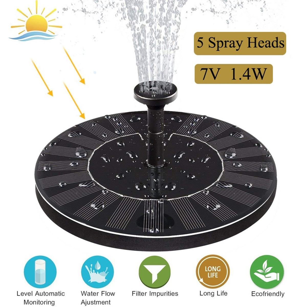 7V Solar Fountain Watering kit Power Solar Pump Pool Pond Submersible Waterfall Floating Solar Panel Water Fountain For Garden