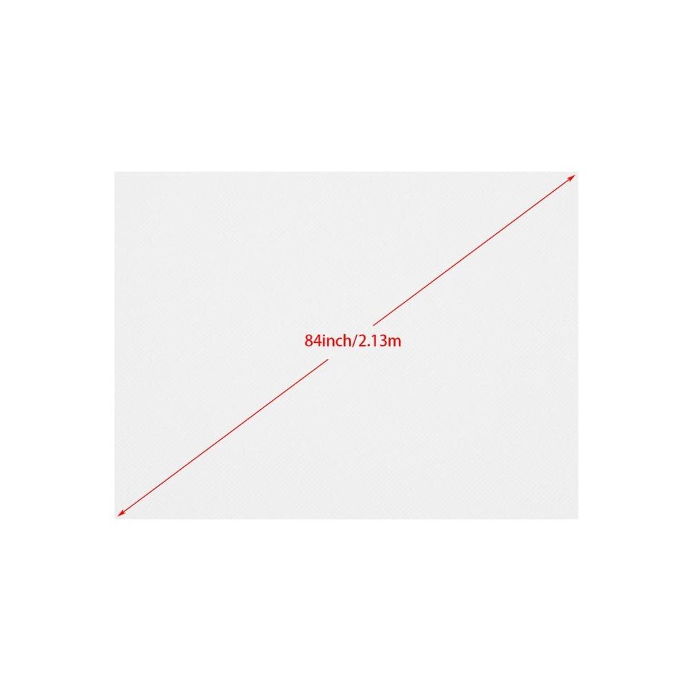 84 Inch Projection Screen Curtain Non-Woven Fabric White Soft Portable for KTV Ba Conference Room Home Theater