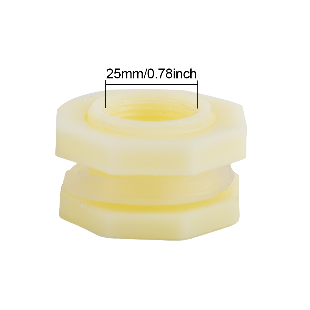 3/4 Inch PVC Rain Barrel Bulkhead Valve Adapter with 16、20mm Hose Adapter for Aquariums Water Tanks Pools: Brown