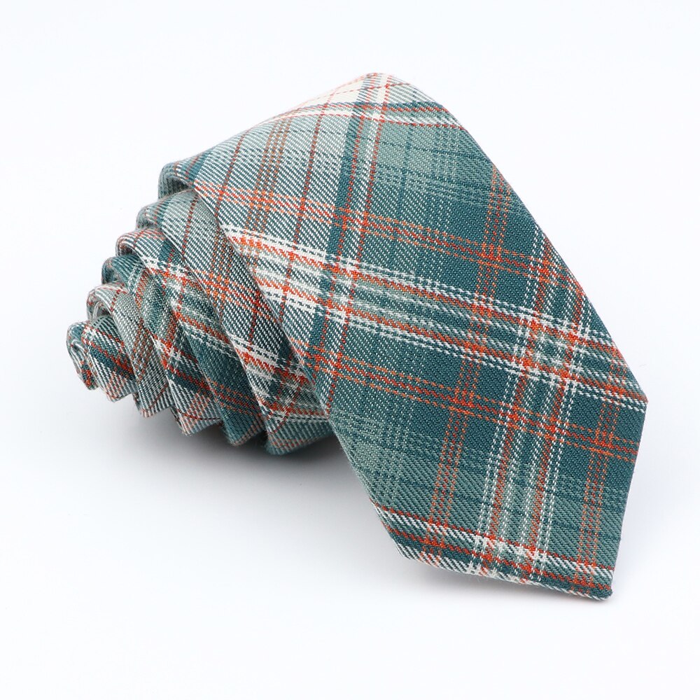 Plaid Tie For Men Women Soft Skinny Cotton TR Fabric Necktie For Wedding Bussiness Casual Man's Neckties Suits Flower Cravat
