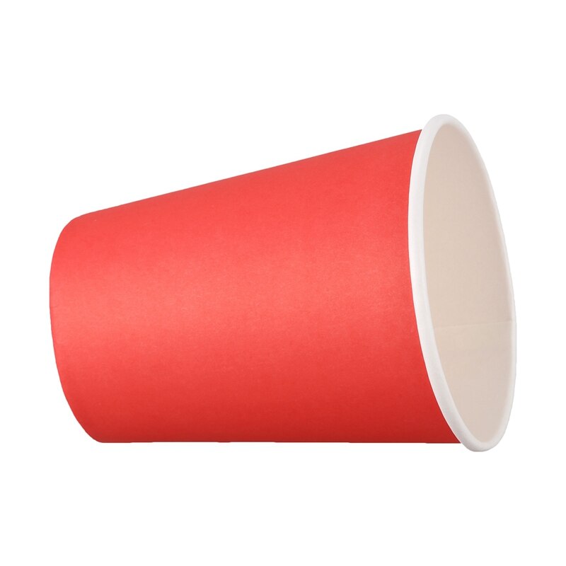 40Pcs Paper Cups (9Oz) - Plain Effen Kleuren Verjaardagsfeestje Servies Catering - 20Pcs Green & 20Pcs Rood