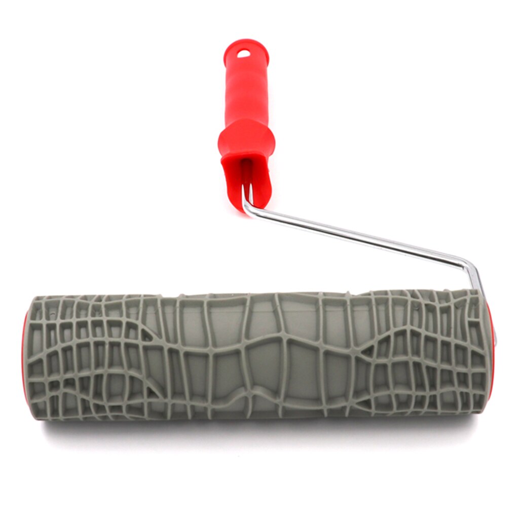 Embossed Textured Paint Roller with Handle DIY Knurling Home Wall Painting Tools