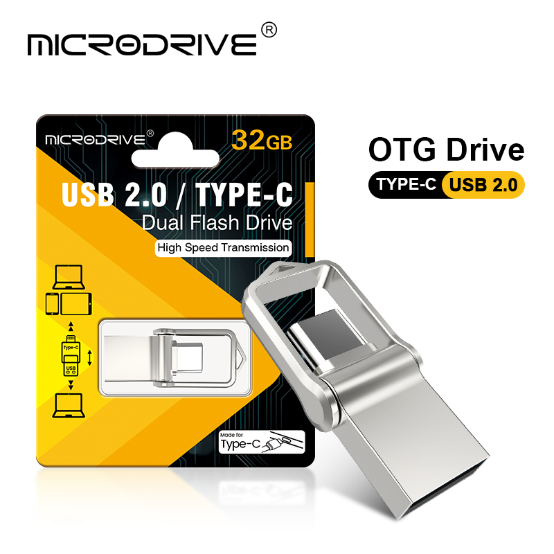 Type C USB2.0 Flash Drives Mini Metalen Pen Ultra Dual Memory Stick 16Gb 32Gb 64Gb 128Gb duim Creatieve Relatiegeschenken