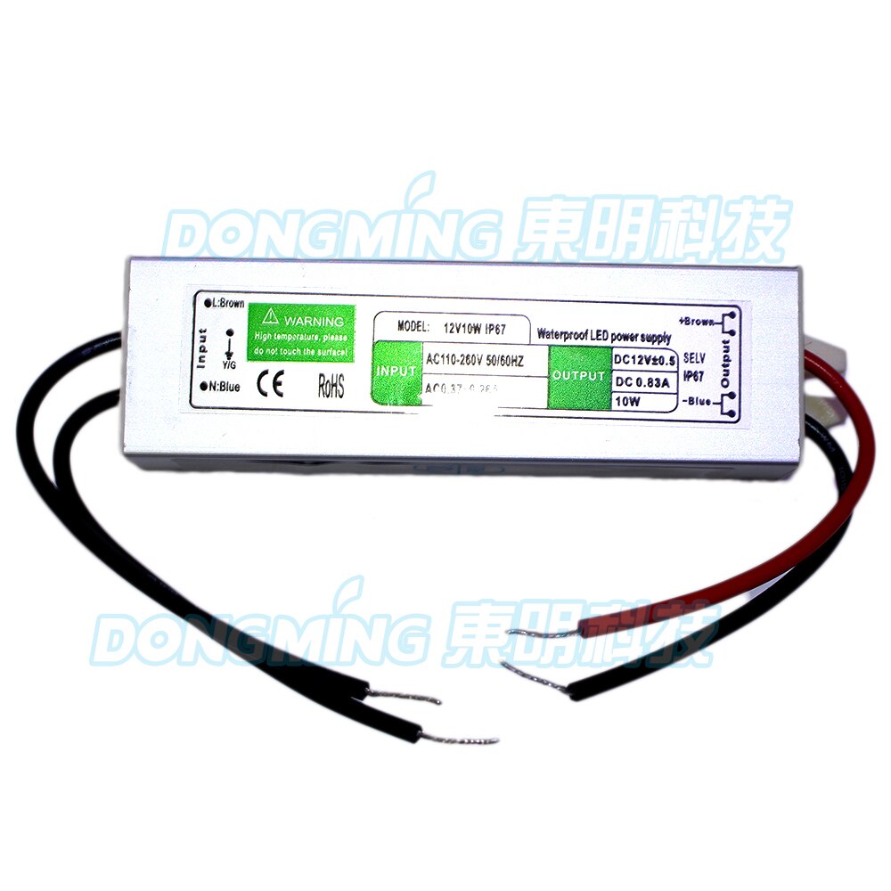 Kupera linssi led vedenalainen valo lämmin valkoinen/valkoinen uima-allasvalot 10w dc 12v ip68 vedenpitävää  + 12v 10w virtalähde
