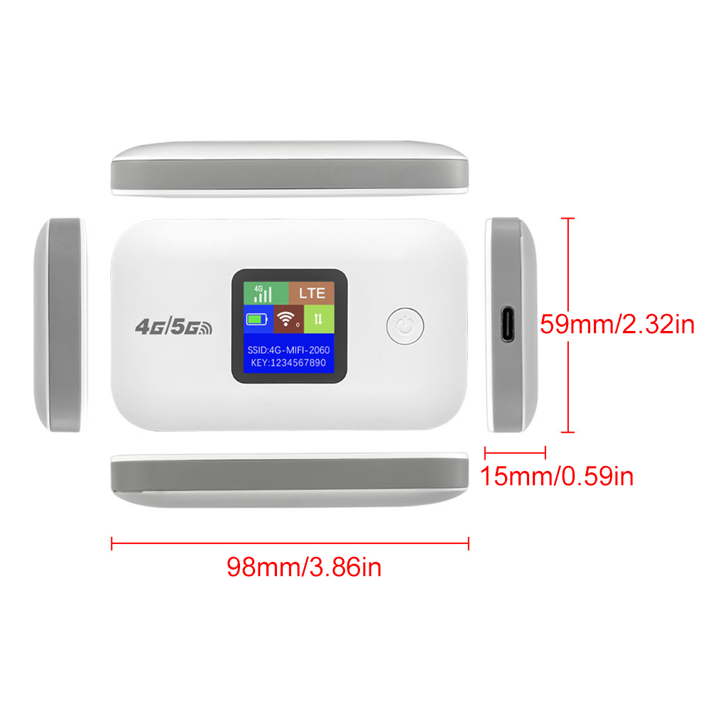 Router 4G Lte Bezprzewodowy przenośny mini zewnętrzny hotspot z gniazdem karty SIM Type-C 3000mAh Kieszonkowy router WiFi do telefonu samochodowego