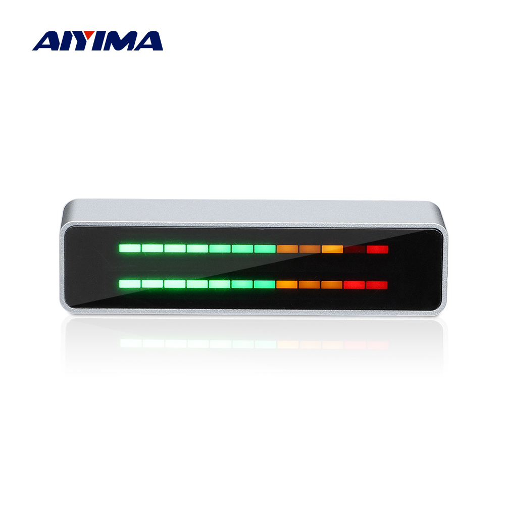 Aiyima Niveau Indicator Multicolor Led Muziek Spectrum 12 Segment Stereo Vu Meter Thuis Sound Control Light Bar Diy Eindversterker