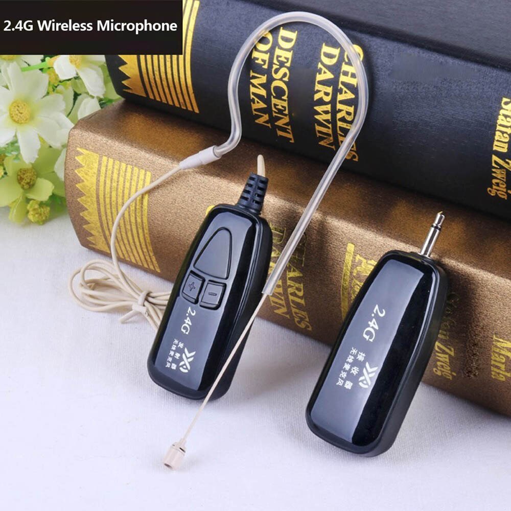 2.4G Wireless Microphone Ear Hook Clip Skin Color Microphones Invisiable MIC Transmitter Receiver for Voice Amplifier Speaker