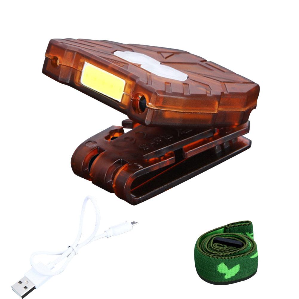 Led-koplamp met clip, lichtgewicht, usb-oplaadbaar, cob-koplamp met inductieve hoofdlamp voor nachtvissen: Default Title