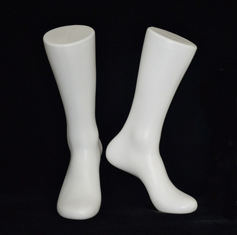 Neue 1 paar Männer Mannequin Fuß Dummy Länge Display Kurze Socking Fußball Socken Werkzeug Kunststoff Torso Männlichen Weißen Fuß Mit magneten