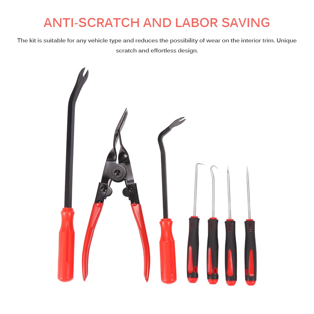 35PCS Auto Car Audio Radio Interior Door Panel DIY Installation Pry Tool Repair Hand Tools Kit Screwdriver Pliers Remover