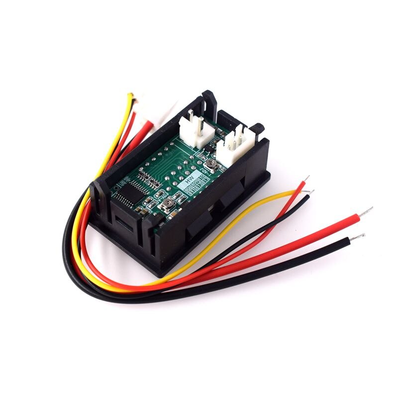 Am05-dc 0-100v 10a digital voltmeter amperemeter dobbelt display spændingsdetektor strømmåler panel amp volt måler 0.28 tommer rød rød