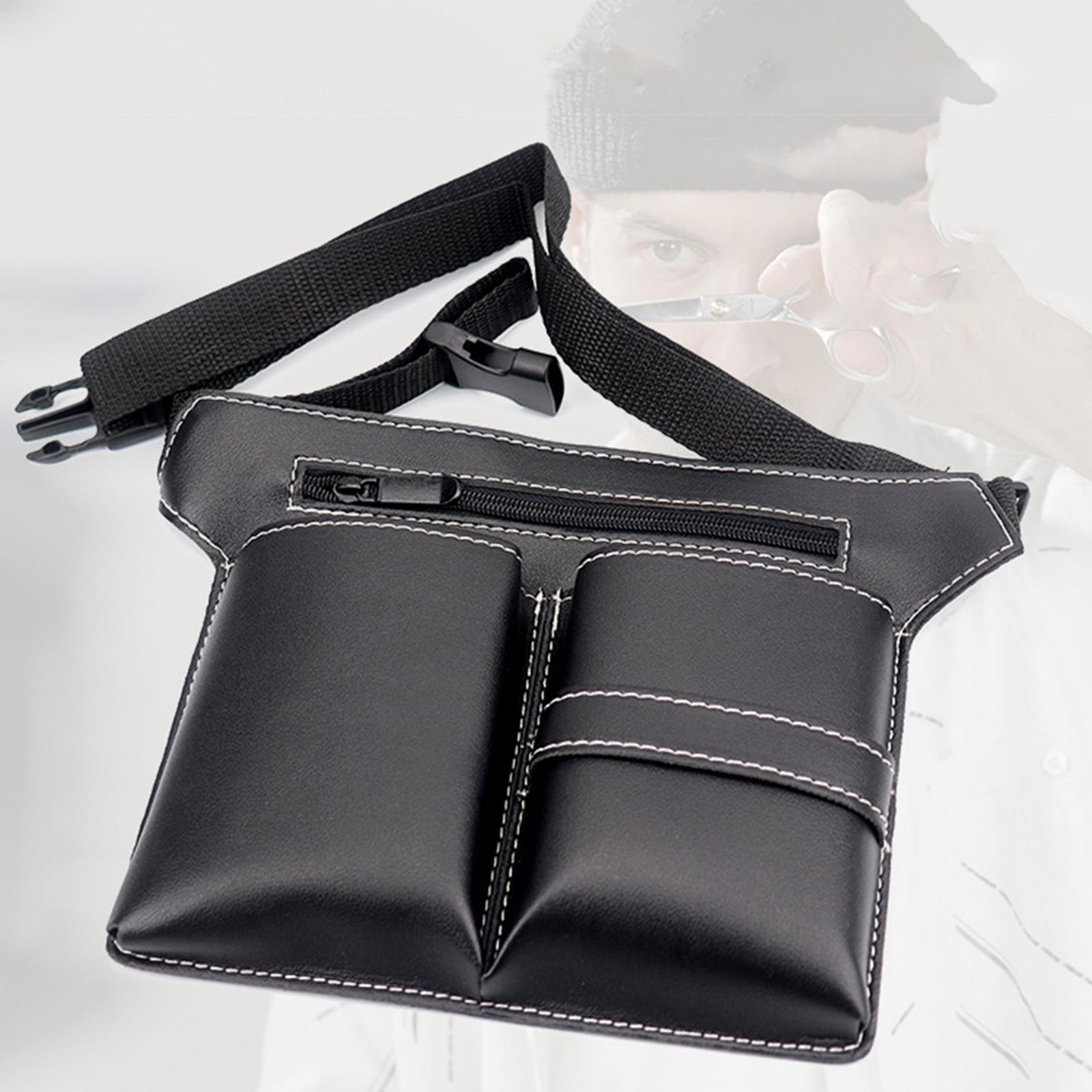 Haar Schaar Holster Pu Leer Met Taille Riem Voor Kapper Kapper