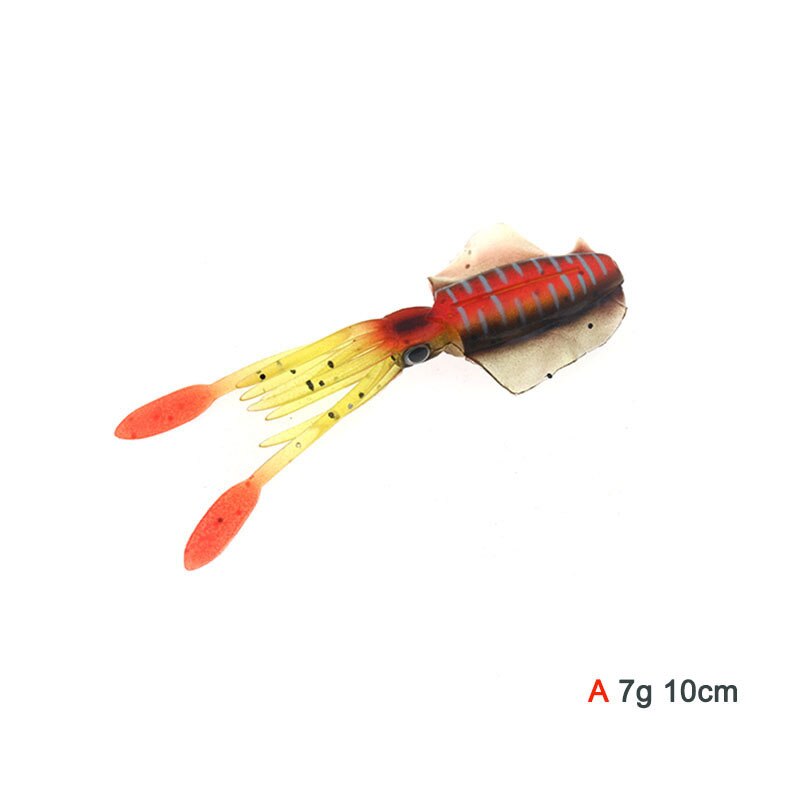 1pc Fishing Soft Squid Lure 7g 10cm Luminous/UV Squid Jig Fishing Lures For Sea Fishing Wobbler Bait: A