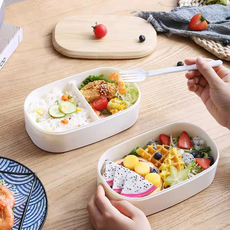Lunch Box For Kids Lunch Box Bento Box for Student Office Worker Double-layer Microwave Heat Food Storage Containerланч бокс