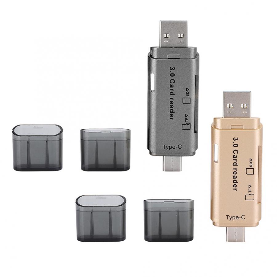 Multifunktionskortläsare för mobiltelefon dator 2 in 1 bärbar konverterare minne tf sd kortläsare usb