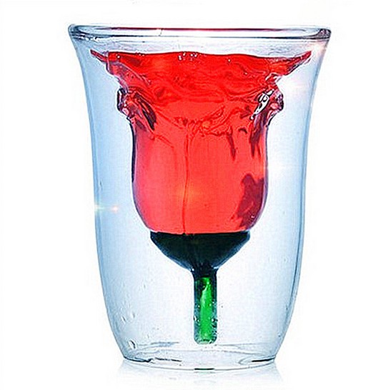 1 Pc Valentijnsdag Rose Glas Creativiteit Dubbele Liefde Paar Cocktail Glazen Beker 180 Ml Jp 1062