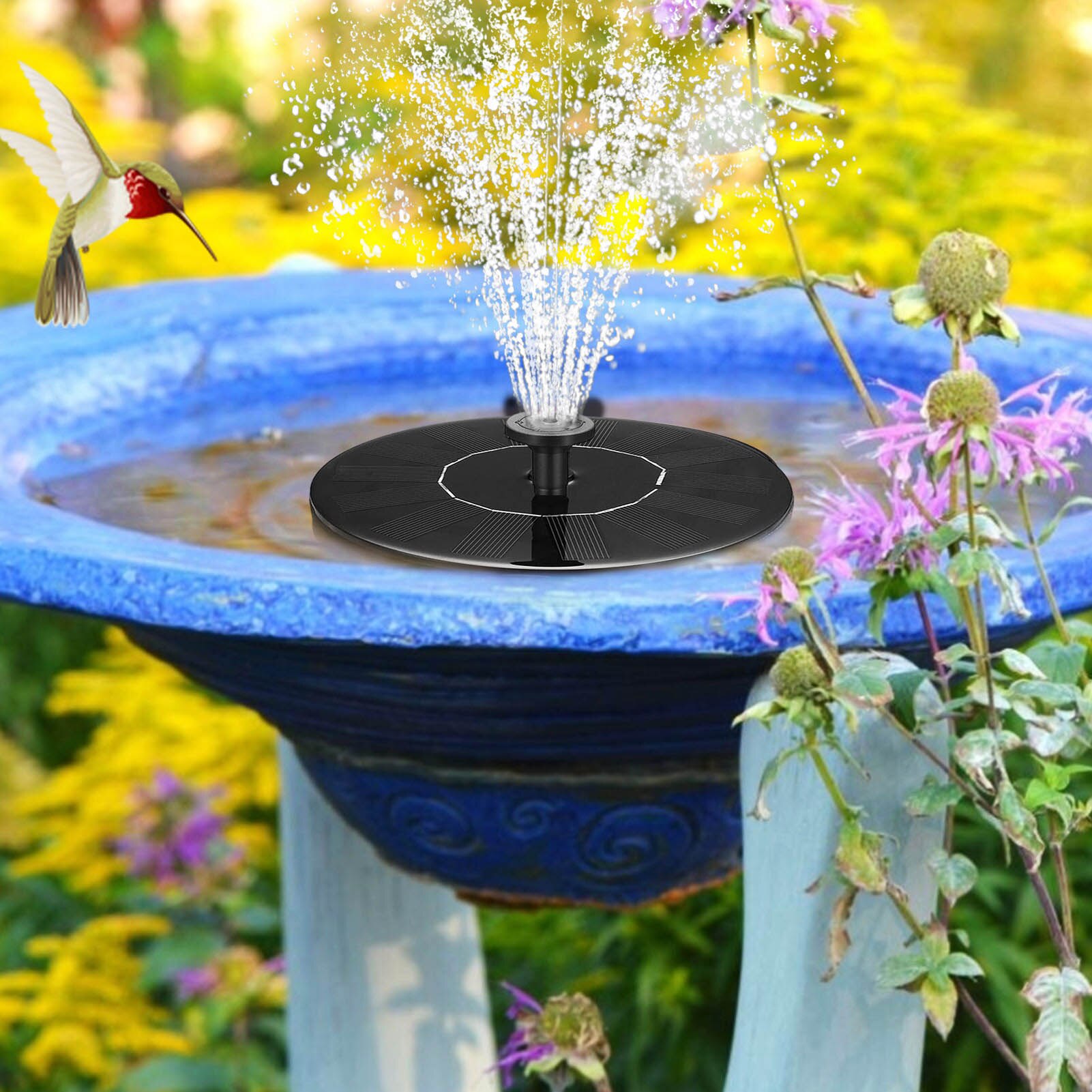 Solar Floating Fountain Small Fountain Equipment Pool Fountain Bird Bath Fish Tank Swimming Pool Fountain Courtyard Deco