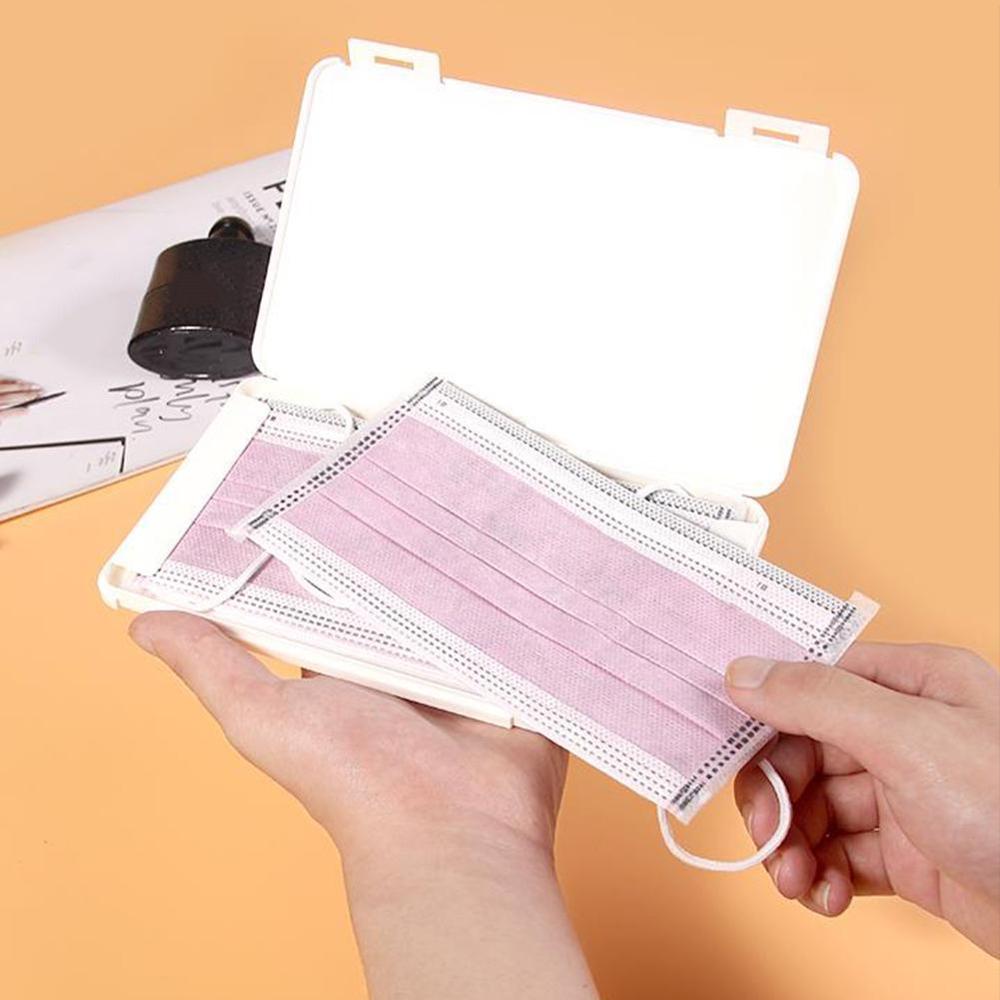 Portable Dustproof Moisture-proof Storage Box Mask Box Temporary Folder Student Storage Mask Case Band-aid Box Storage