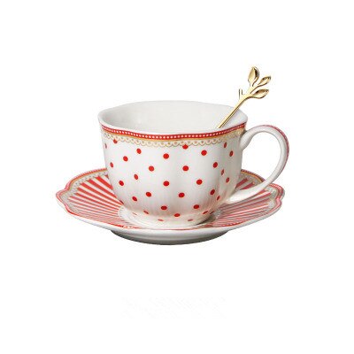 Tazas creativas de cerámica con cuchara y bandeja para desayuno, leche, café, taza de té, cocina, Bar, caja de , de boda: Style 1