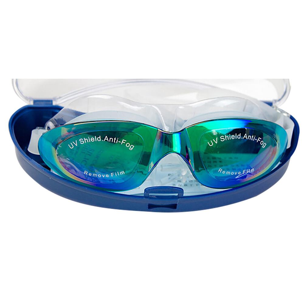 Verstelbare 3D goggle Waterdicht Professionele Anti-fog Bril UV Bescherming HD Zwembril & xs: Green