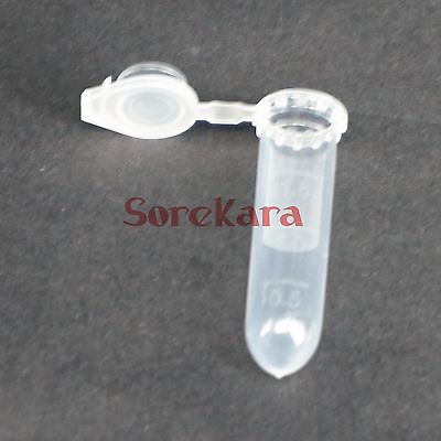 300pcs Scale line 5ml Plastic Centrifuge tube Round bottom Vial Snap Cap For Sample Specimen