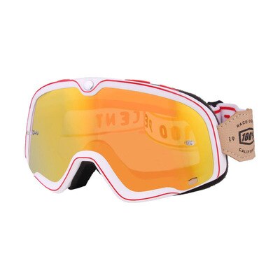 Stijl Lederen Bril Vintage Motorfiets 100% Bril Vintage Motorcycle Goggles Retro Jet Helm Bril: 100 06