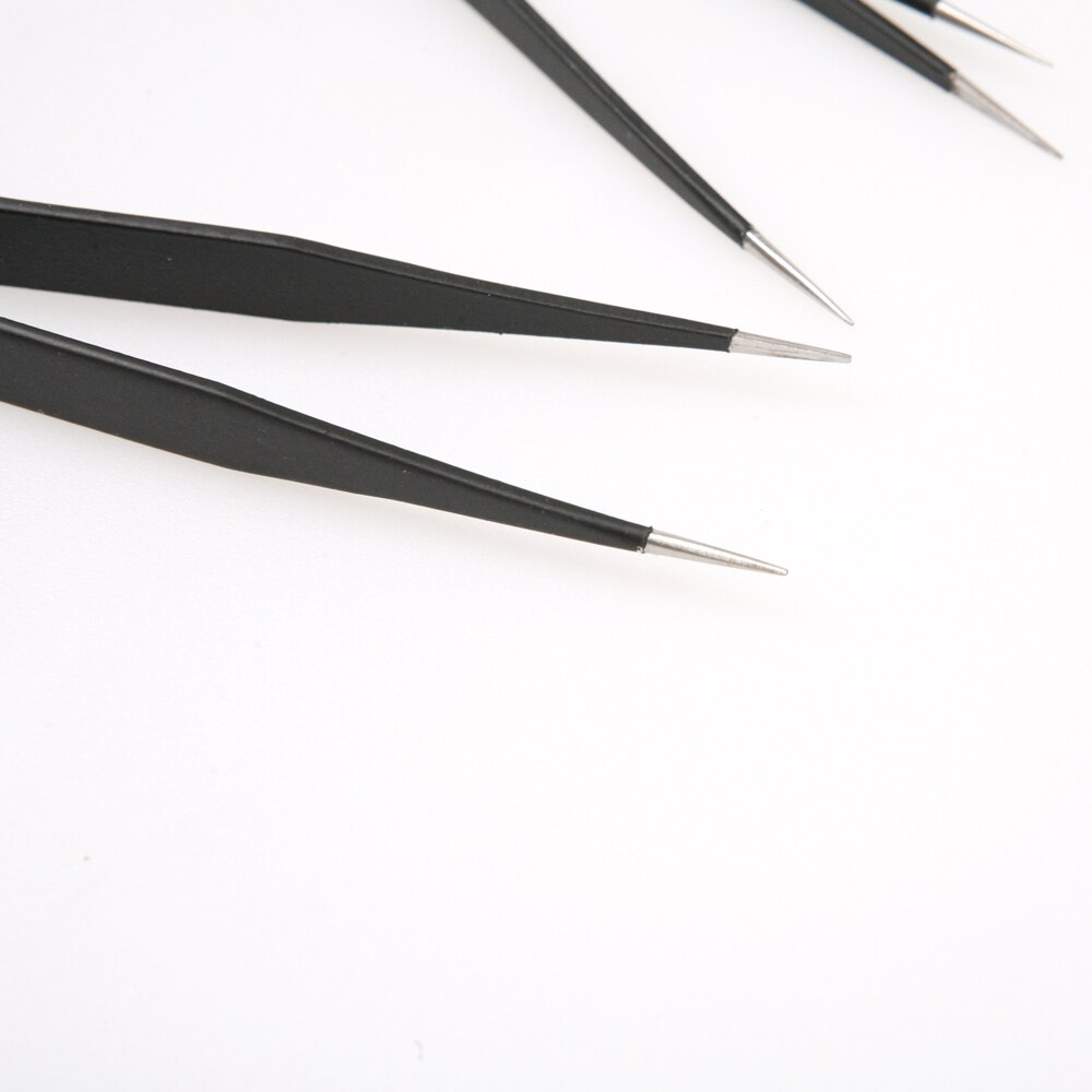 Fixmee 6pc Safe Anti-static Tweezer Maintenance Repair Curved Tool Kit ESD