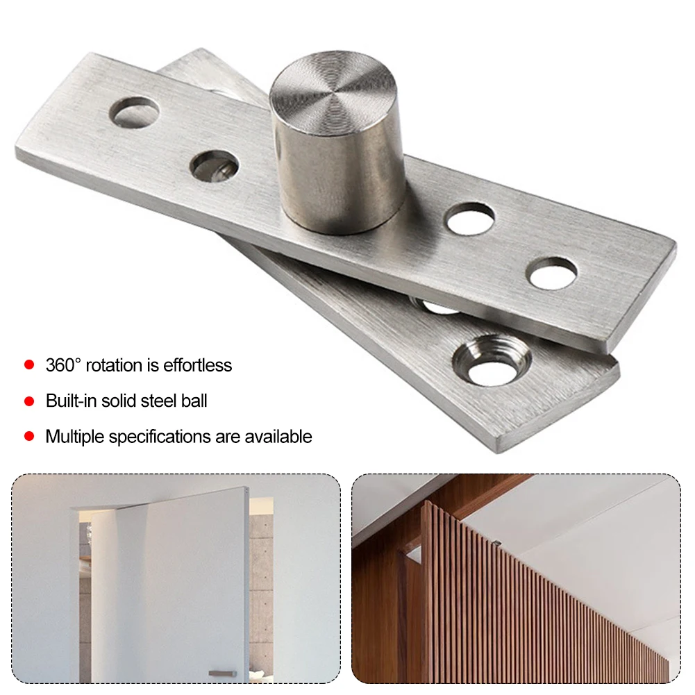 360° Rotation Heavy Duty Door Pivot Hinge Stainless Steel Concealed Revolving Door Hinge Funiture Hardware