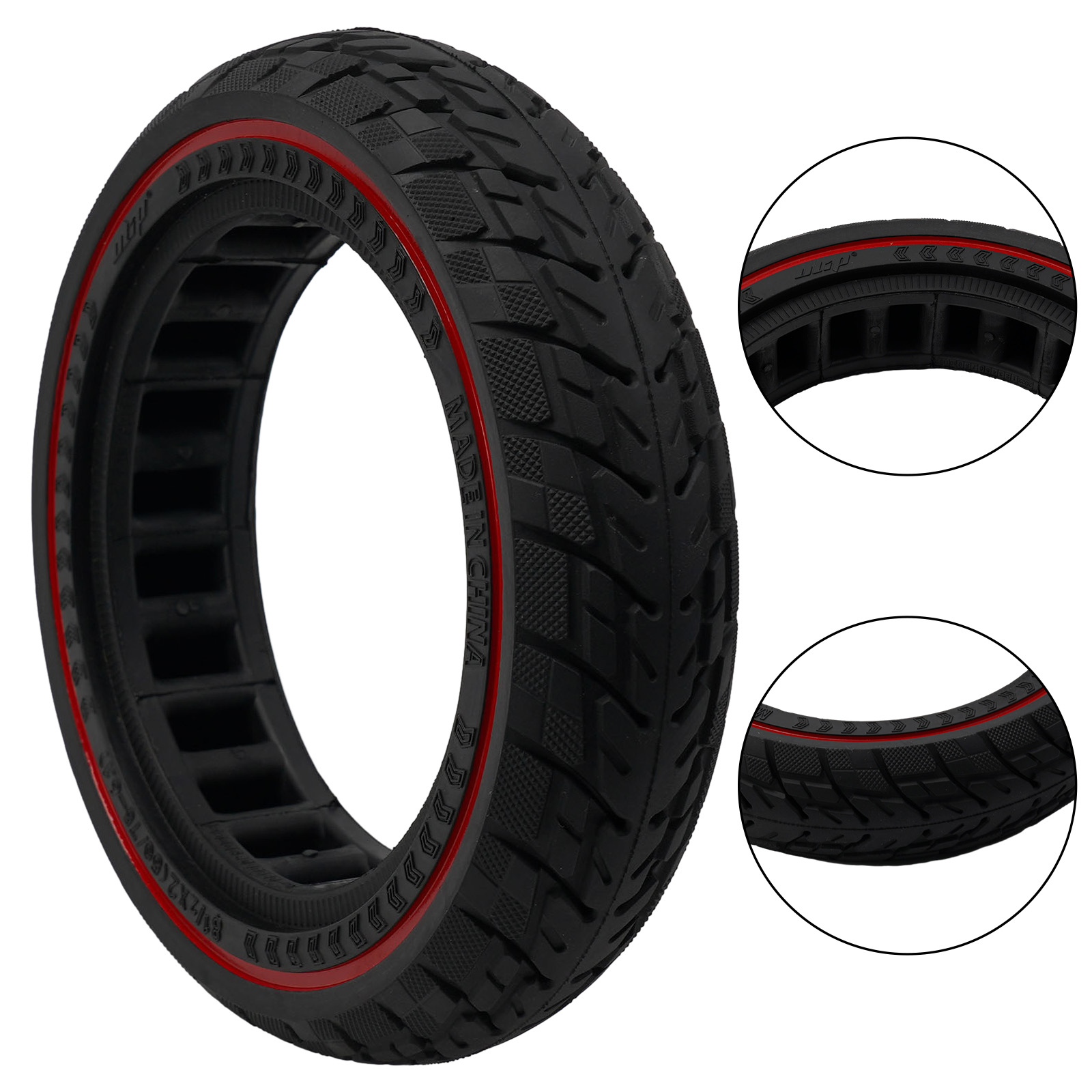 Sähköpotkulauta umpirengaspyörä malli 50/75-6.1 osaa korvaava tiet kumi tubeless paino 720g 8.5 tuumaa