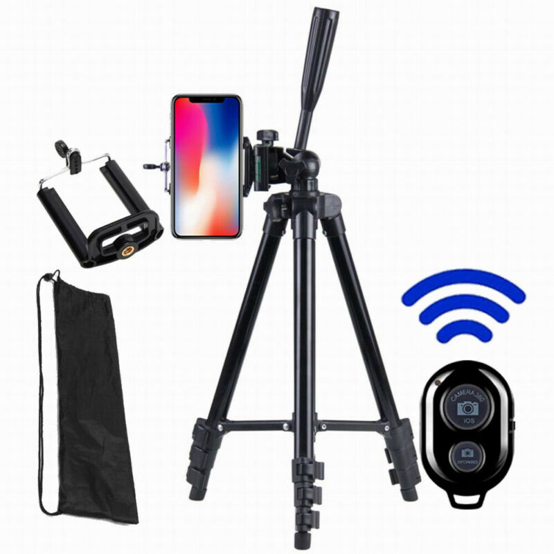 Supporto per treppiede per fotocamera professionale con supporto per telefono telecomando bluetooth per Smartphone