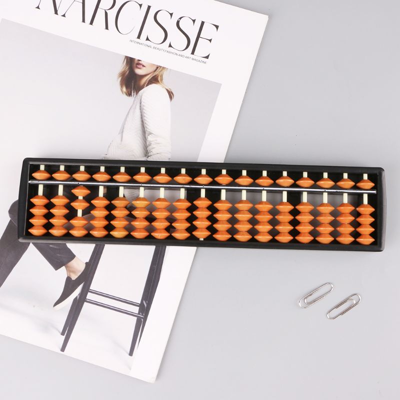 17 Digit Rods Standard Abacus Soroban for Mathematics Beginners Calculator Counting Tool used in Chinese Japanese