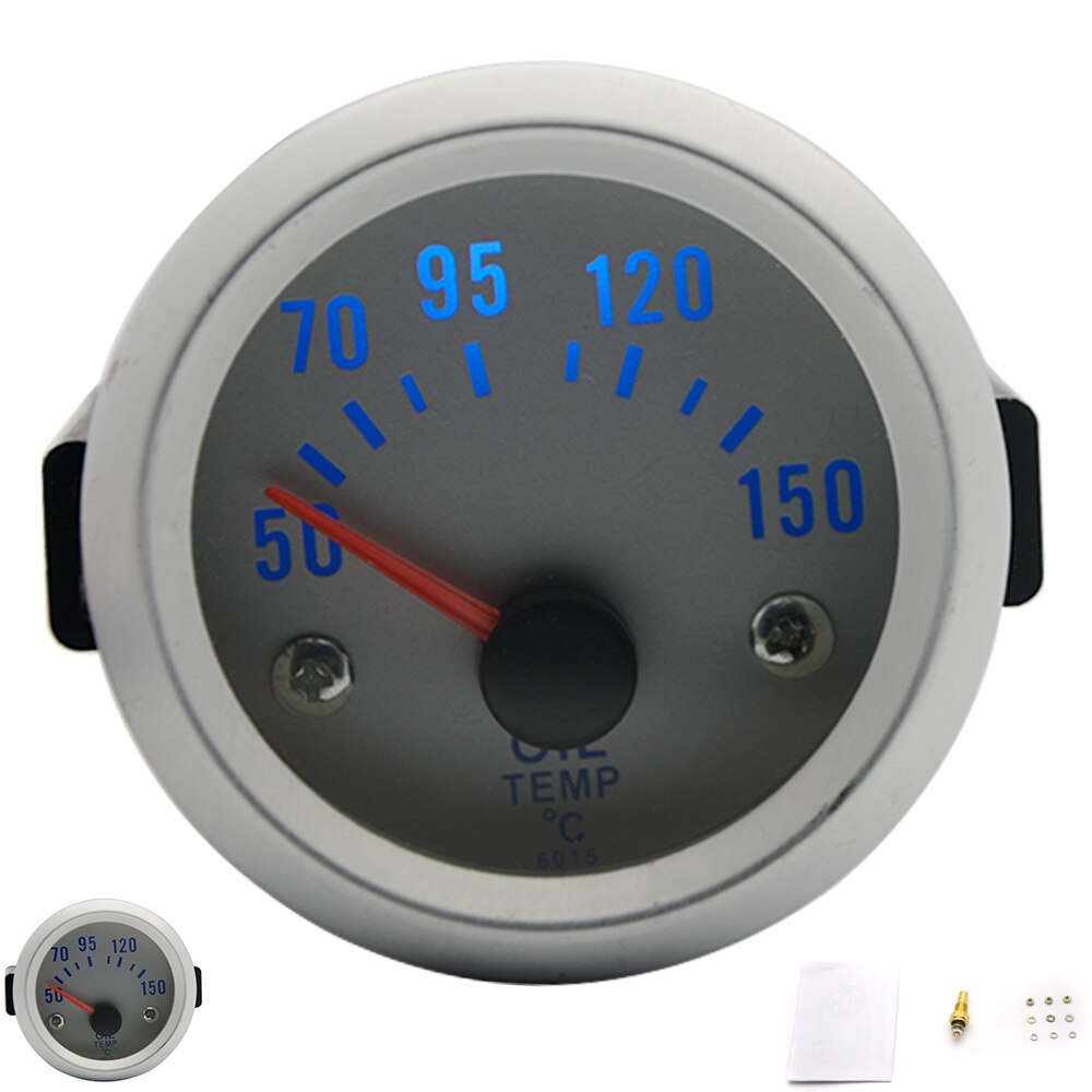Depåtuning 2 &quot; 52mm led bilboost/vattentemp/oljetemp/oljetryck/varvräknare/volt/vakuummätare+mätare: Oljetemperatur