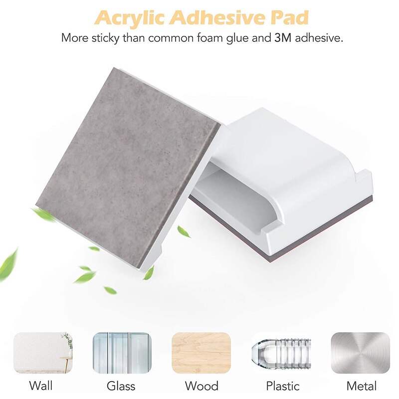 Självhäftande kabelklämmor , 100 st trådklämmor kabel trådhanteringshållare klämmor bunthållare för bil, kontor och hem