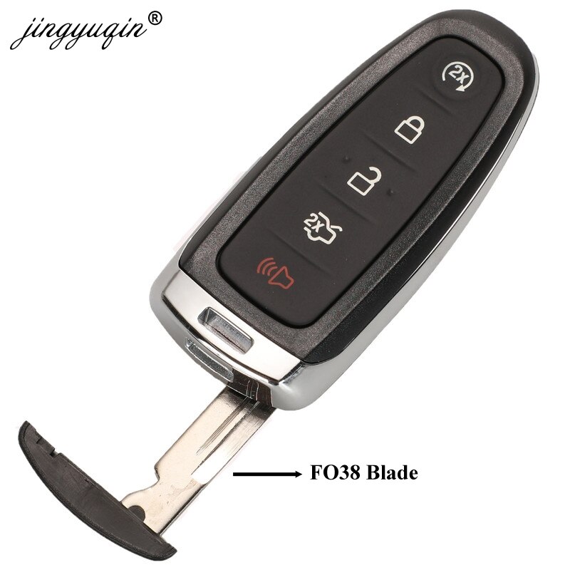 jingyuqin Replacement Key Shell for Ford Edge Escape Flex Explorer Taurus 5Button Remote Fob Cover Case Housing FO38 HU101 Blade