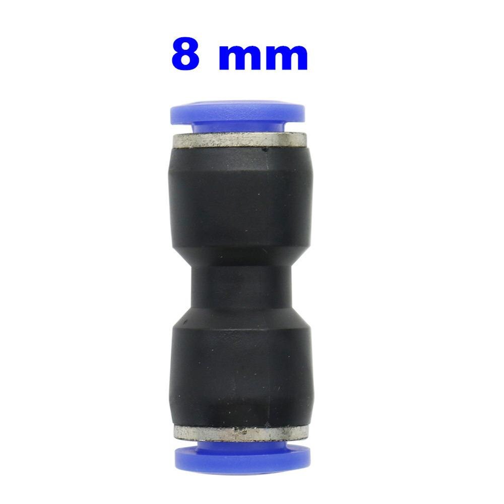 Conector recto de conexión rápida de PVC, interfaz de conexión de puerto 4/6/8/10/12/14/16mm, componentes neumáticos de conector de agua 3 uds: 8 mm