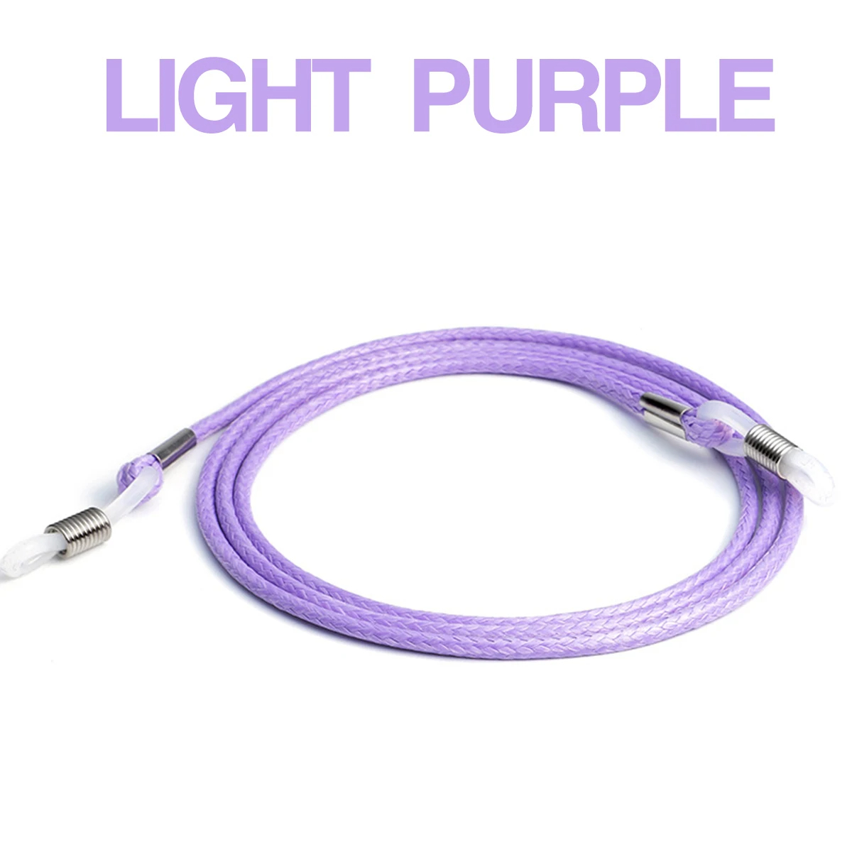Solid Braided Glasses Strap Neck Cord Adjustable Sunglasses Eye Glasses Chain Rope Lanyard Holder Anti Slip Eyewear Accessory: Lavender