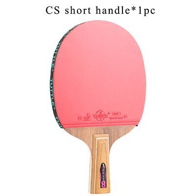 Tuttle 8 Ster Tafeltennis Racket Professionele Ping Pong Bat Palissander Pingpong Blade Met Hoge Kleverige Rubber: 8 STAR Short handle