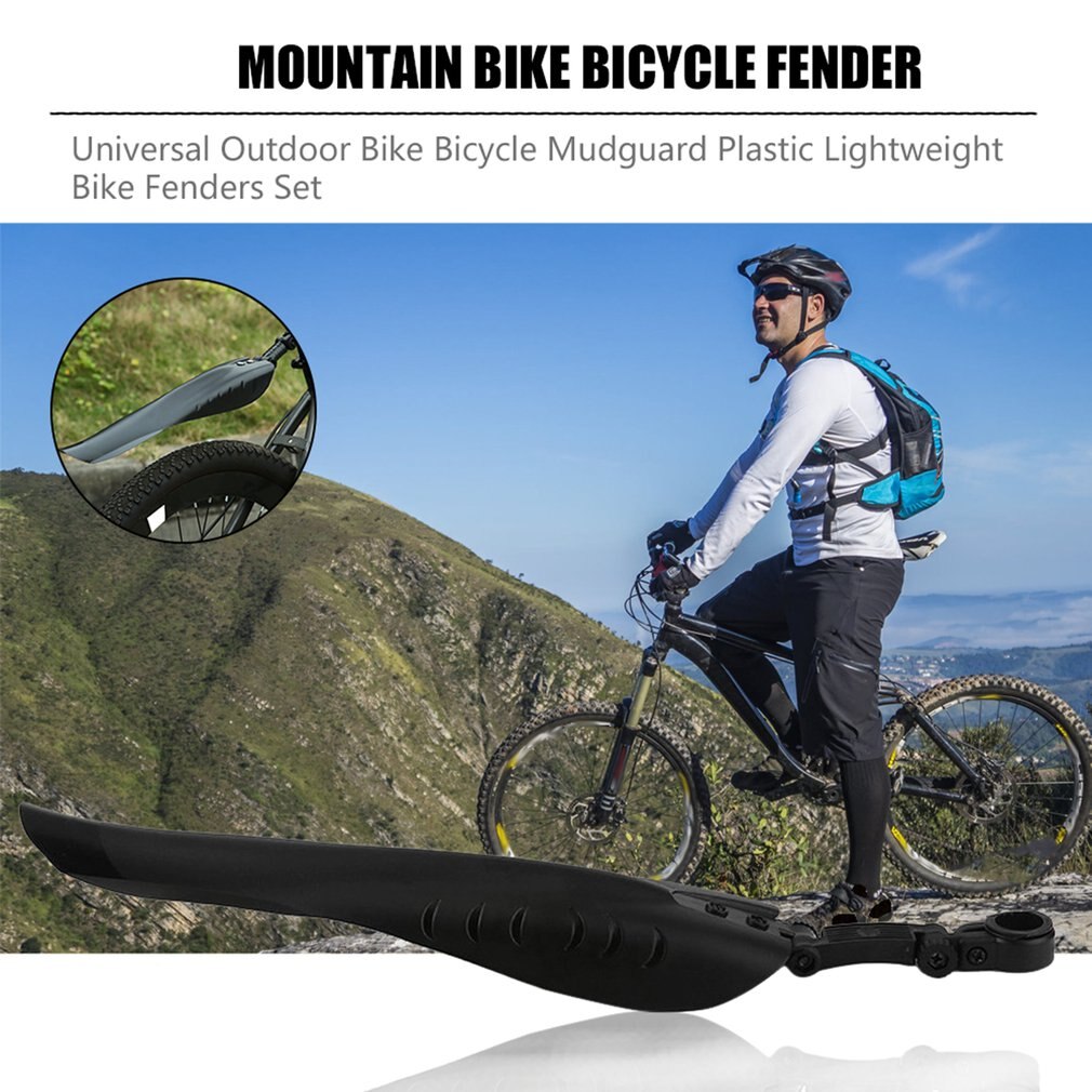 1 set 34mm- rörs cykelstänkskärm plast mtb mountainbike svanshuvud stänkskärm lerskydd skydd vingar framskärmar bak
