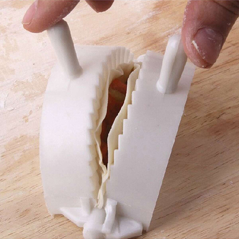 3 uds 7cm/8cm/10cm máquina Manual para hacer dumplings juego de moldes de plástico herramienta de fabricación rápida de dumplings herramientas de cocina para el hogar Clip para dumplings TMZ