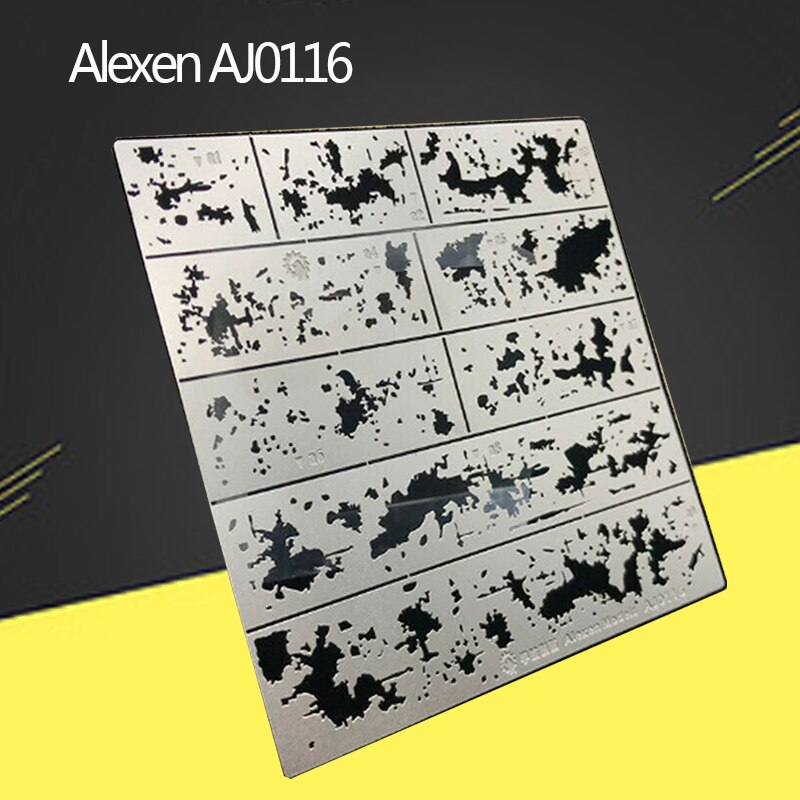 Alexen  aj0116 fliseffekter lækage spray stencil skabelon model aldringsværktøjer