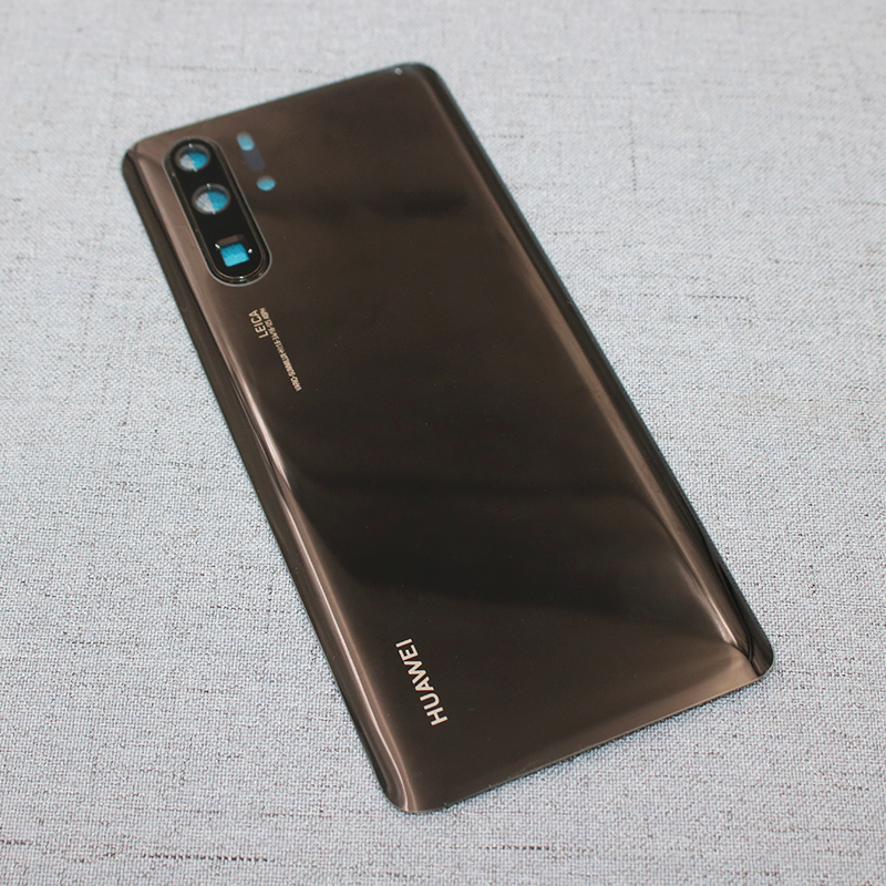 Original Huawei P30 Profi P 30 Zurück Batterie Abdeckung Hinten Glas Tür Gehäbenutzen Ersatz Tafel fallen Für p30Profi Mit Kamera objektiv &Ampere; Logo: P30-Schwarz