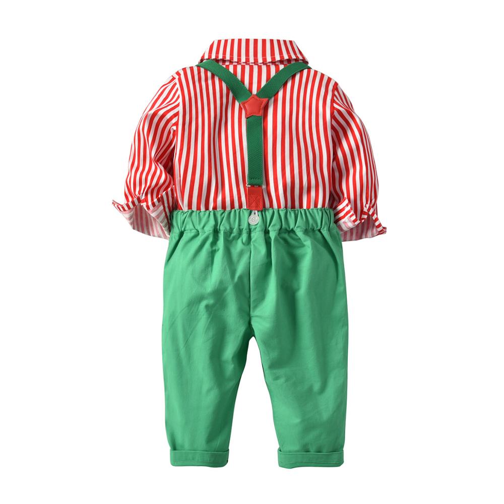 Jule baby børne sæt herre drenge tøj sæt festtøj t-shirt+bukser+vest 3 stk børne outfits tøj