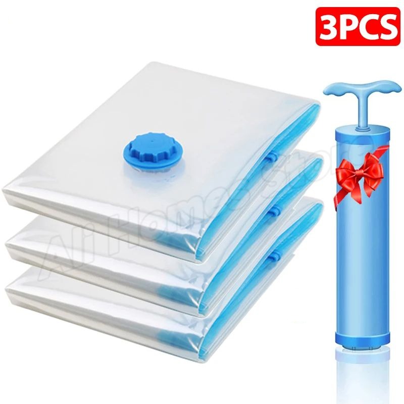 8/4/3PCS Reistassen Bespaar Ruimte Opbergtas Organizer Vacuümdeken Zak Vacuümzak Kleding Kussen Beddengoed DekenOpslag: XXL / Rood
