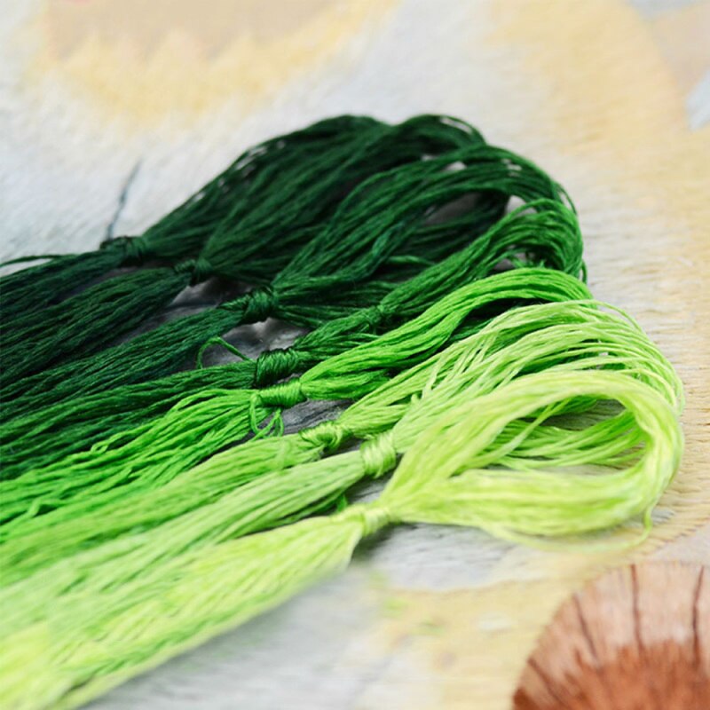 Fil de broderie dégradé coloré, 8 pièces/paquet, fournitures de fils à coudre artisanaux faits à la main pour bricolage, point de croix: 1