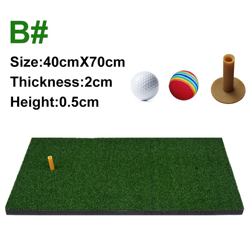 Tapis de Golf pratique de Golf tapis de frappe en Nylon herbe Golf balle en caoutchouc t-shirt intérieur extérieur tapis de Golf aides à l'entraînement accessoires de Golf