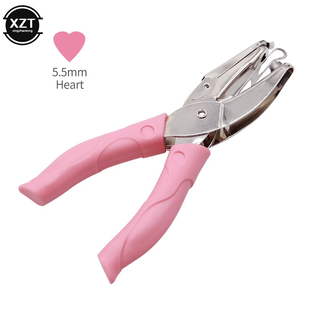 Handheld Hole Punch Cute Mini Papper Cutter Puncher Metal Plier for School Student Office DIY Tool For Diary Note book Eyelet: E