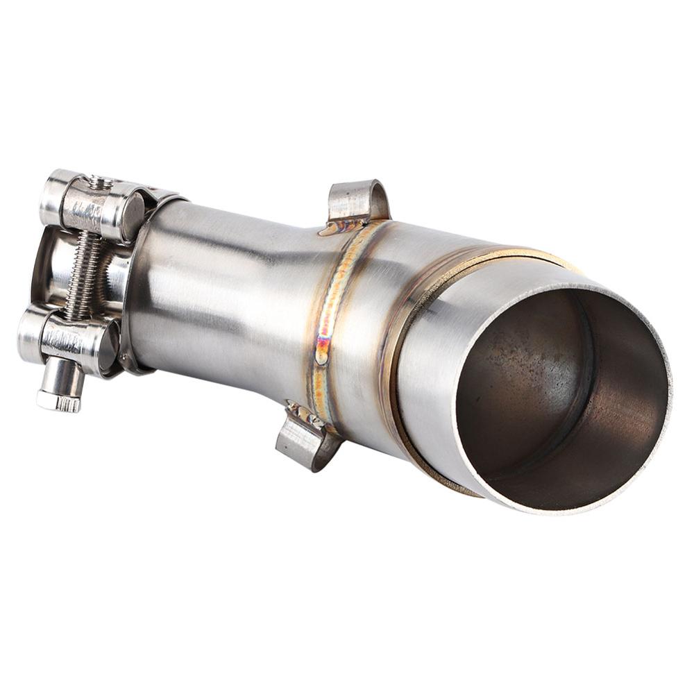 Motorcycle Slip On Exhaust Middle Link Pipe Adapter Connector for Yamaha R25 R3 Added Coating Process