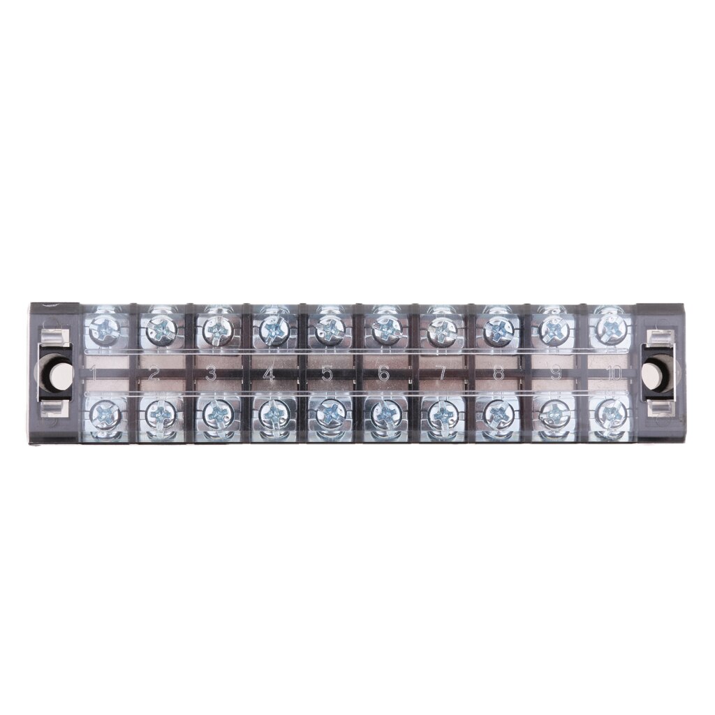 10 Position Terminal Block Circuit Connection With Cover 25A